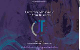 Julie Farkas Graphic Design & Promotions website