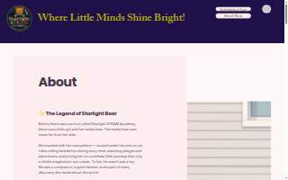 Starlight STEAM Academy website