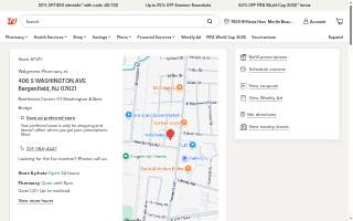 Walgreens Pharmacy of Bergenfield website