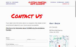 Clifton Martial Arts Academy of Bloomfield website
