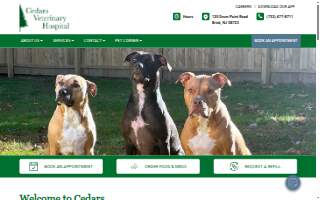 Cedars Veterinary Hospital website