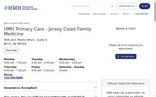 HMH Primary Care - Jersey Coast Family Medicine website