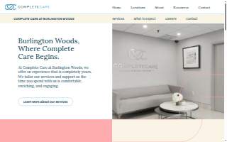 Complete Care at Burlington Woods website