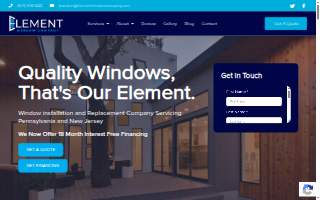 Element Window Company of Burlington website