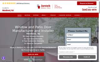 Jantek Windows + Doors of Burlington website