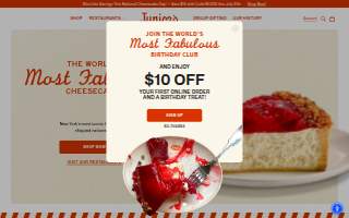 Juniors Cheesecake Bakery Outlet website