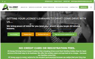 All Jersey Driving School of Moorestown website