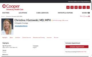 Christina J Gutowski, MD, MPH website