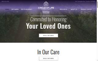 Circle of Life Funeral Home website