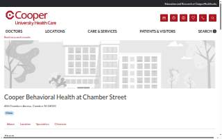Cooper Behavioral Health at Camden website