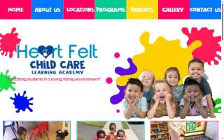 Heart Felt Childcare Learning Academy website