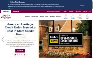 American Heritage Credit Union of Cherry Hill website