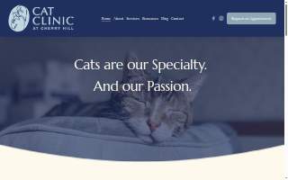 Cat Clinic At Cherry Hill website