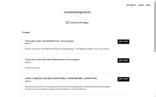 Cornely Driving School website