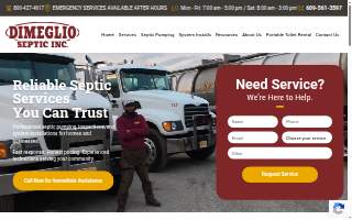 DiMeglio Septic Inc. website