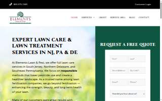 Elements Lawn & Pest website