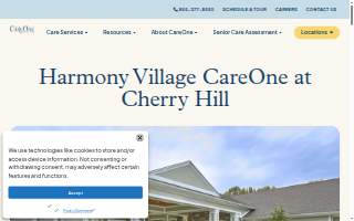 Harmony Village CareOne at Cherry Hill website