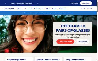 America's Best Contacts & Eyeglasses of Cinnaminson website