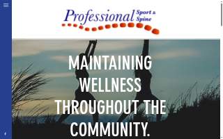 Professional Sport & Spine website