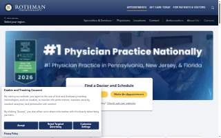 Rothman Orthopaedics of Cinnaminson website