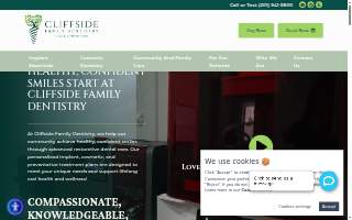 Cliffside Family Dentistry website