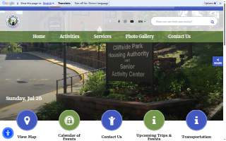 Cliffside Park Senior Activity Center website