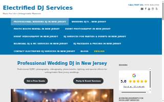 Electrified DJ & Photography Services website