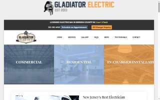 Gladiator Electric LLC of Cliffside Park website