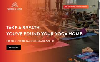 Simply Hot Yoga + Fitness website