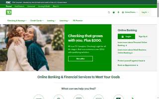 TD Bank of Cliffside Park website