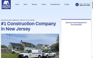 Alpha Construction NJ website