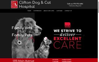 Clifton Dog & Cat Hospital website