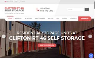 Clifton Rt. 46 Self Storage website