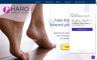 Haro Podiatry Center website