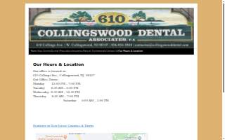 Collingswood Dental Associates website
