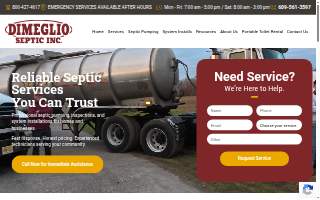 DiMeglio Septic Inc. website