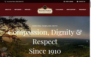 Foster-Warne Funeral Home website