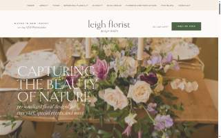 Leigh Florist design studio website