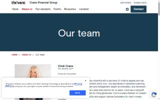 Cindi Crane - Thrivent website