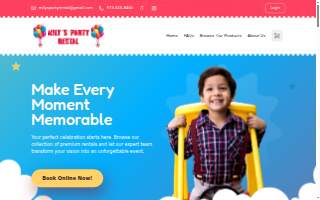Milys Party Rental of Dover website