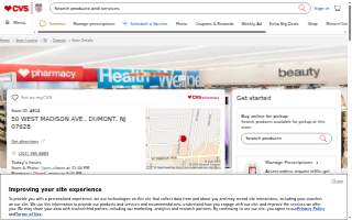 CVS Pharmacy of Dumont website