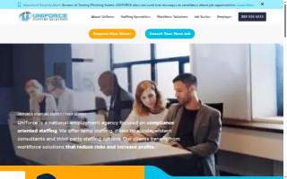 UNIFORCE Staffing Solutions website