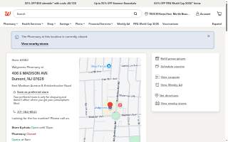 Walgreens of Dumont website