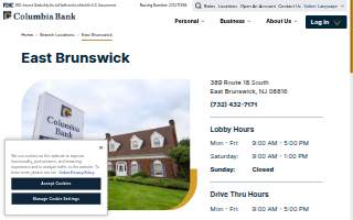 Columbia Bank of East Brunswick website