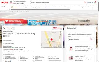 CVS Pharmacy of East Brunswick website