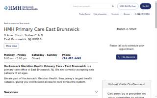 HMH - Primary Care - East Brunswick website