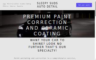 Sleepy Suds Auto Detail of East Orange website