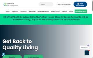 Seaview Orthopaedic & Medical Associates of East Windsor website