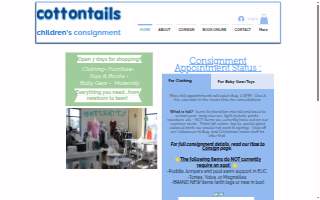 Cottontails Children's Consignment website