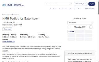 HMH - Health and Wellness Center - Pediatrics - Eatontown website